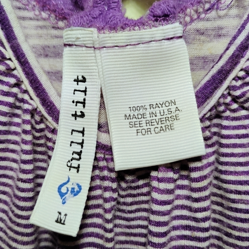 Full Tilt Rare Find Purple & White Embroidered Peekaboo Blouse Shirt. Medium C66 - Picture 6 of 12